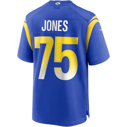 LA.Rams #75 Deacon Jones Royal Game Retired Player Jersey Stitched American Football Jerseys - Main View