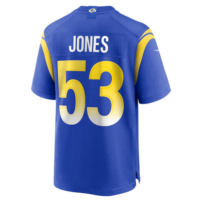 LA.Rams #53 Ernest Jones Royal Team Game Player Jersey Stitched American Football Jerseys - Main View