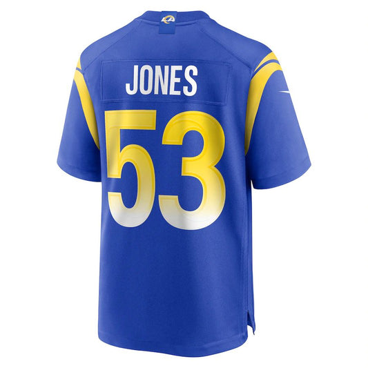 LA.Rams #53 Ernest Jones Royal Team Game Player Jersey Stitched American Football Jerseys - Main View