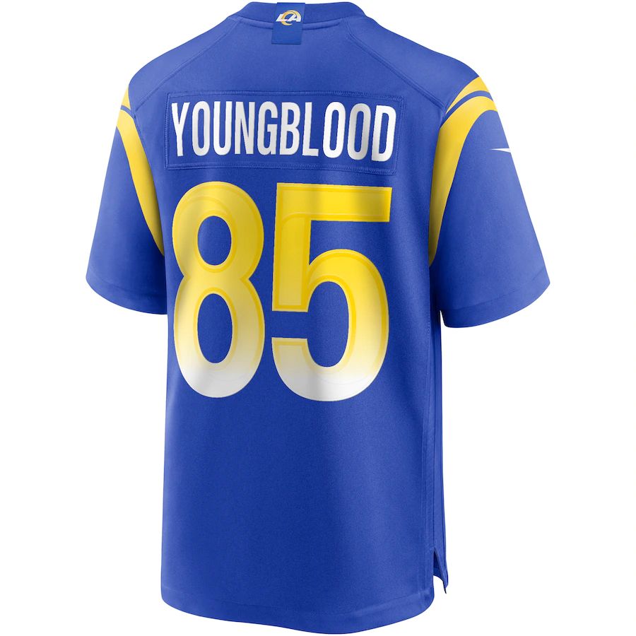 LA.Rams #85 Jack Youngblood Royal Game Retired Player Jersey Stitched American Football Jerseys - Main View