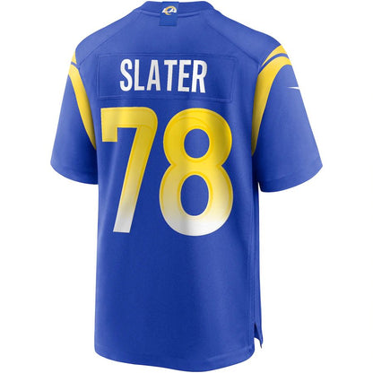 LA.Rams #78 Jackie Slater Royal Game Retired Player Jersey Stitched American Football Jerseys - Main View