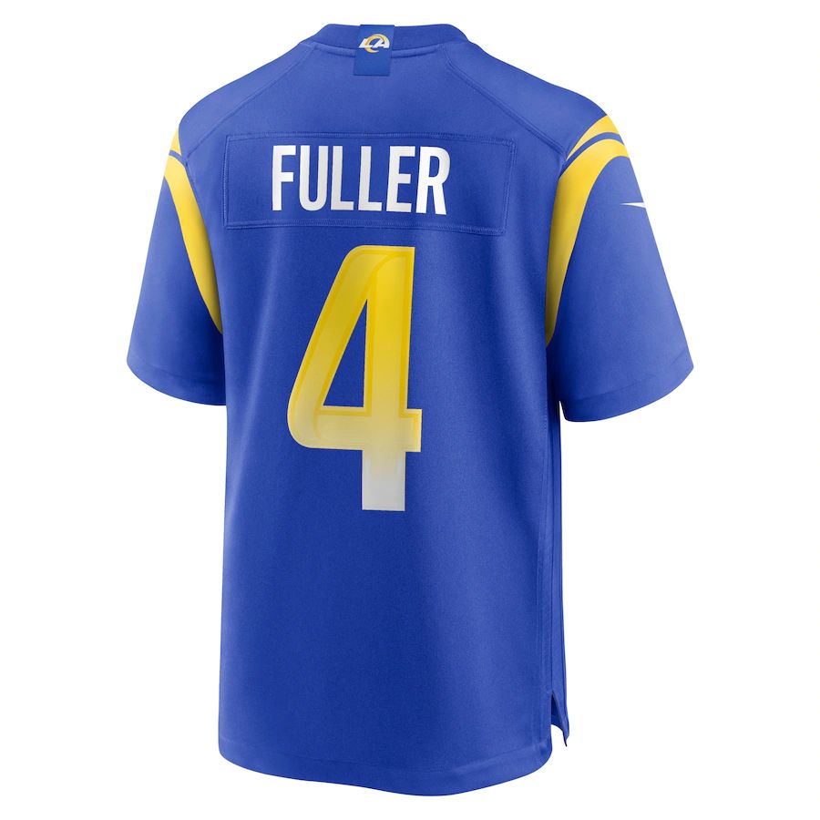 LA.Rams #4 Jordan Fuller Royal Game Player Jersey Stitched American Football Jerseys - Main View
