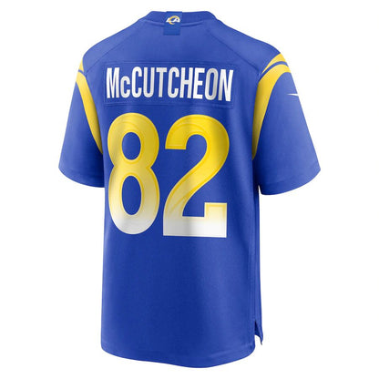 LA.Rams #82 Lance McCutcheon Royal Game Player Jersey Stitched American Football Jerseys - Main View