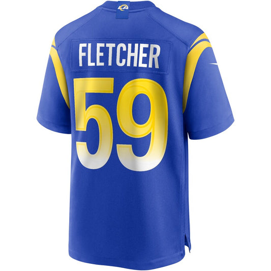 LA.Rams #59 London Fletcher Royal Game Retired Player Jersey Stitched American Football Jerseys - Main View