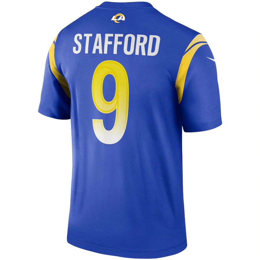 LA.Rams #9 Matthew Stafford Royal Legend Jersey Stitched American Football Jerseys - Main View