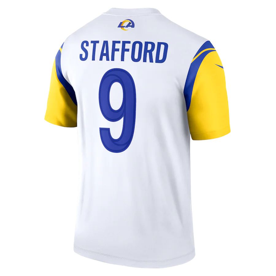 LA.Rams #9 Matthew Stafford White Legend Jersey Stitched American Football Jerseys - Main View