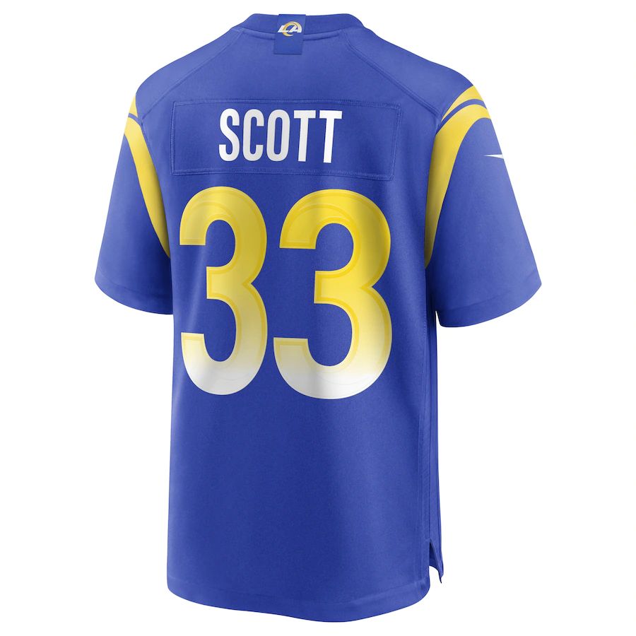 LA.Rams #33 Nick Scott Royal Game Jersey Stitched American Football Jerseys - Main View