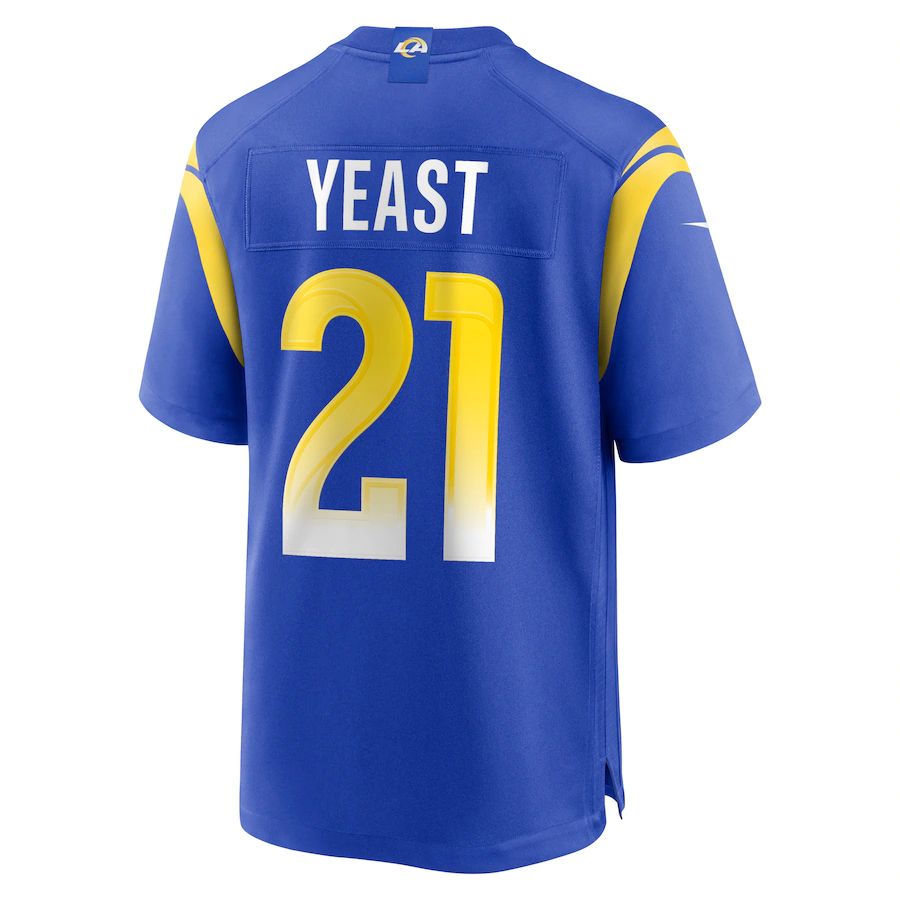 LA.Rams #21 Russ Yeast Royal Game Player Jersey Stitched American Football Jerseys - Main View