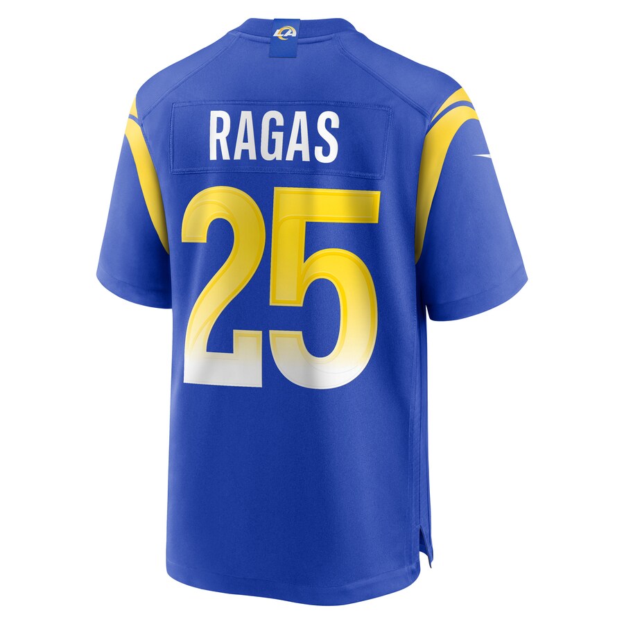 LA.Rams #25 Trey Ragas Royal Game Player Jersey Stitched American Football Jerseys - Main View
