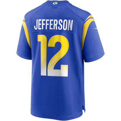 LA.Rams #12 Van Jefferson Royal Player Game Jersey Stitched American Football Jerseys - Main View