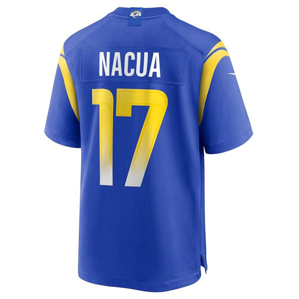 LA.Rams #17 Puka Nacua Royal Game  Stitched American Football Jersey - Main View