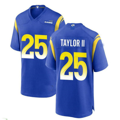 LA,Rams #25 Jason Taylor Game Jersey - Royal Stitched American Football Jersey - Main View
