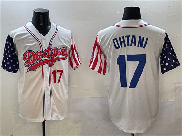 Los Angeles Dodgers #17 Shohei Ohtani White Limited Stitched Baseball Jersey - Main View