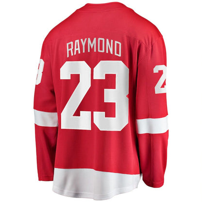 D.Red Wings #23 Lucas Raymond Fanatics Branded Home Breakaway Player Jersey  Red Stitched American Hockey Jerseys - Main View