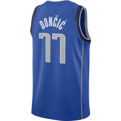 D.Mavericks #77 Luka Doncic 2021-22 Diamond Swingman Jersey  Blue Icon Edition Stitched American Basketball Jersey - Main View