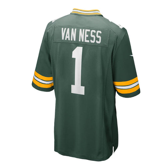 GB.Packers #1 Lukas Van Ness 2023 Draft First Round Pick Game Jersey - Green Stitched American Football Jerseys - Main View