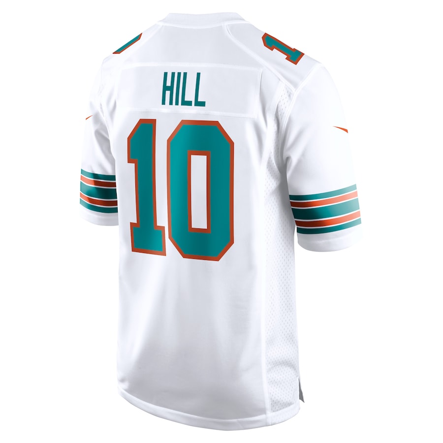 M.Dolphins #10 Tyreek Hill White Alternate Game Jersey Stitched American Football Jerseys - Main View