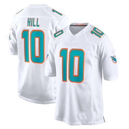 M.Dolphins #10 Tyreek Hill White Game Jersey Stitched American Football Jerseys - Main View