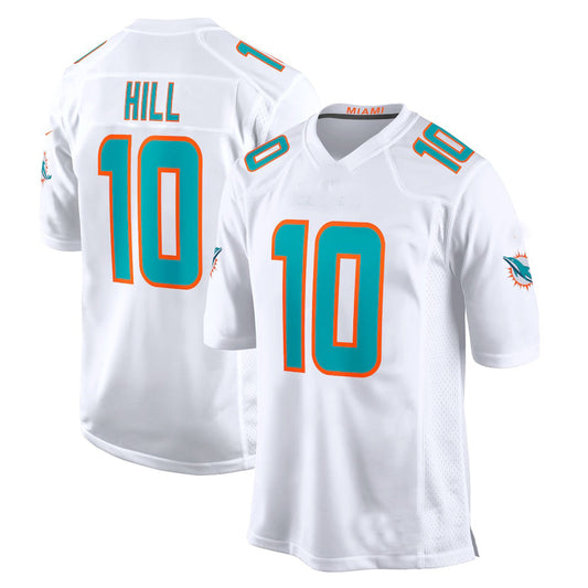 M.Dolphins #10 Tyreek Hill White Game Jersey Stitched American Football Jerseys - Main View