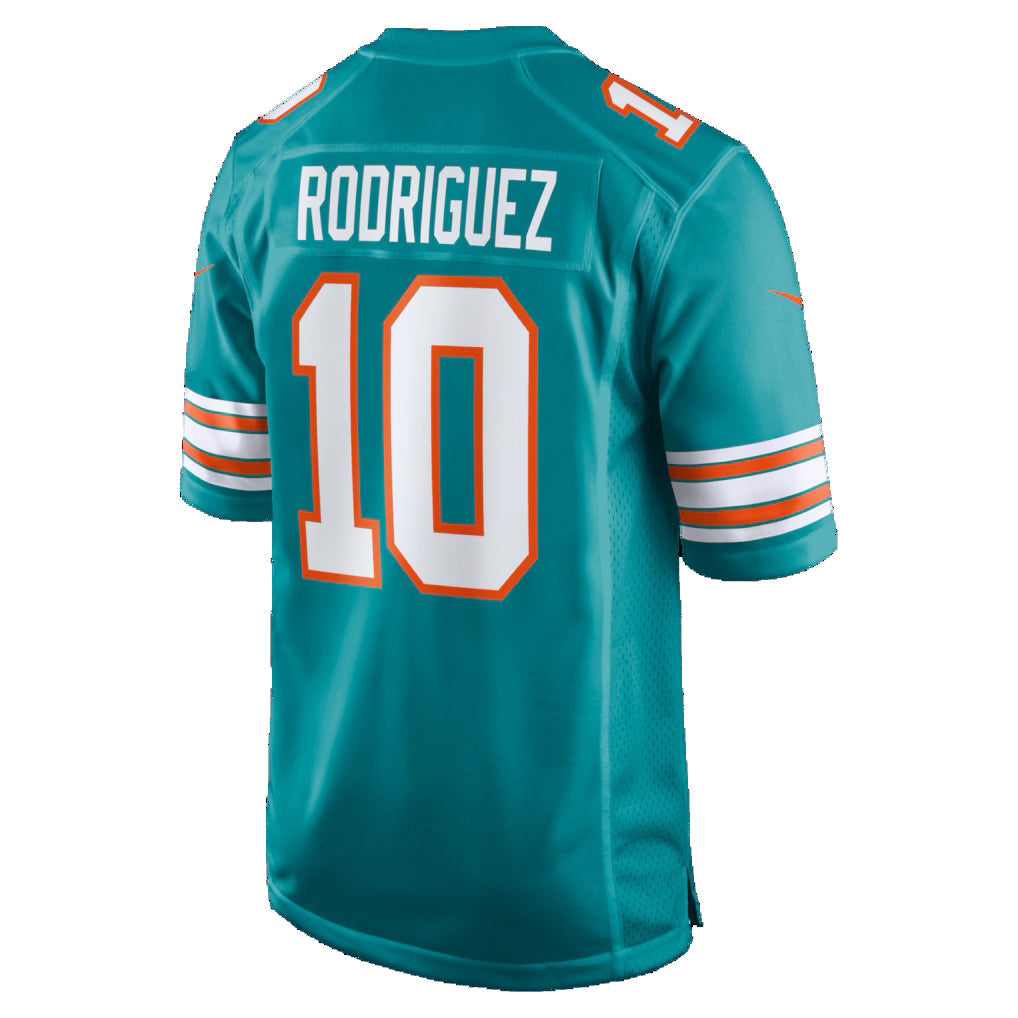 M.Dolphins #10 Jacob Rodriguez Aqua Alternate Game Stitched American Football Jerseys - Main View