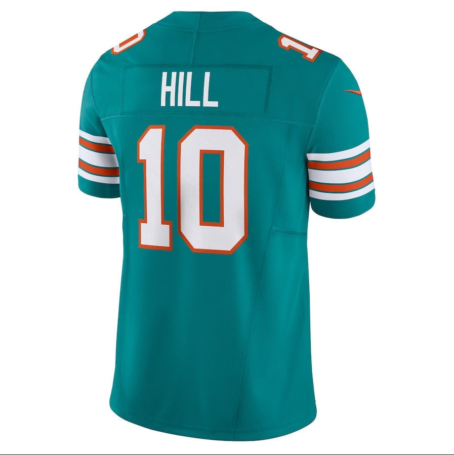 M.Dolphins #10 Tyreek Hill Aqua Vapor F.U.S.E. Limited Stitched American Football Jerseys - Main View