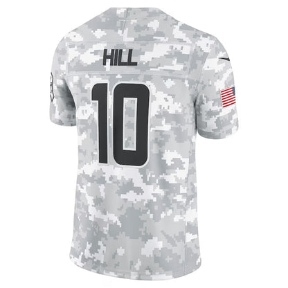 M.Dolphins #10 Tyreek Hill Arctic Camo 2024 Salute to Service Limited Stitched American Football Jerseys - Main View