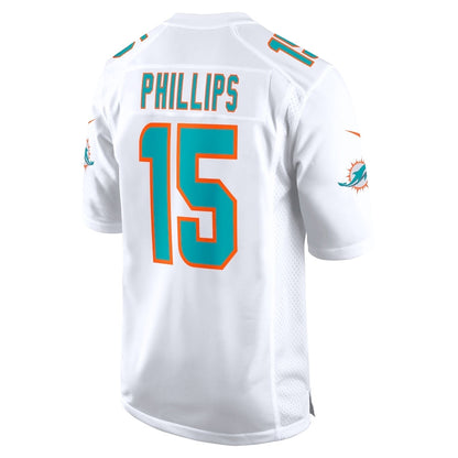 M.Dolphins #15 Jaelan Phillips White Game Stitched American Football Jerseys - Main View