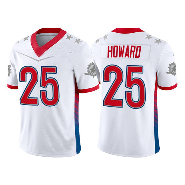 M.Dolphins #25 Xavien Howard 2022 White Stitched Jersey American Football Jerseys - Main View