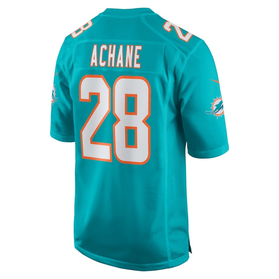 M.Dolphins #28 Devon Achane Aqua Player Game Stitched American Football Jerseys - Main View