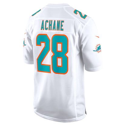 M.Dolphins #28 Devon Achane White Player Game Stitched American Football Jerseys - Main View