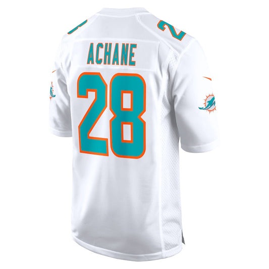 M.Dolphins #28 Devon Achane White Player Game Stitched American Football Jerseys - Main View