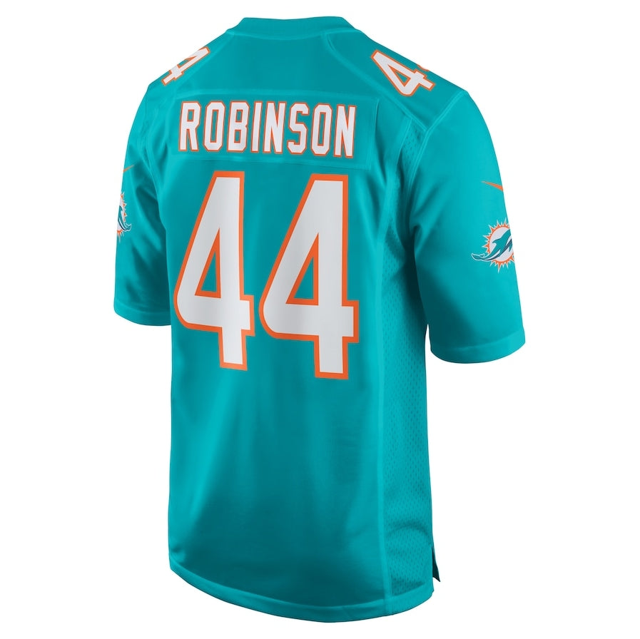M.Dolphins #44 Chop Robinson Aqua Game Stitched American Football Jerseys - Main View