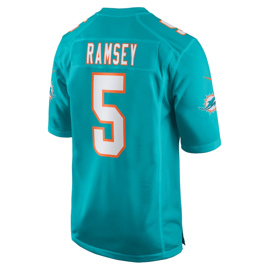 M.Dolphins #5 Jalen Ramsey Aqua Team Color Game  Stitched American Football Jerseys - Main View