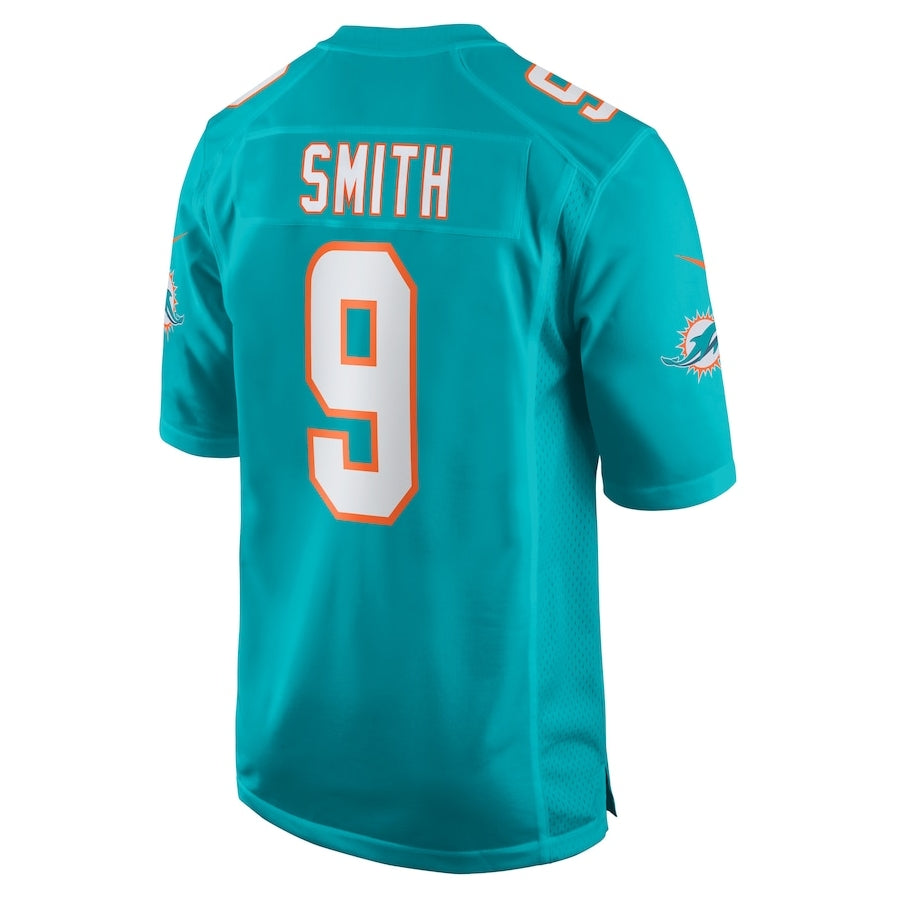 M.Dolphins #9 Jonnu Smith Aqua Game Stitched American Football Jerseys - Main View