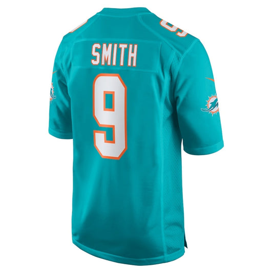 M.Dolphins #9 Jonnu Smith Aqua Game Stitched American Football Jerseys - Main View