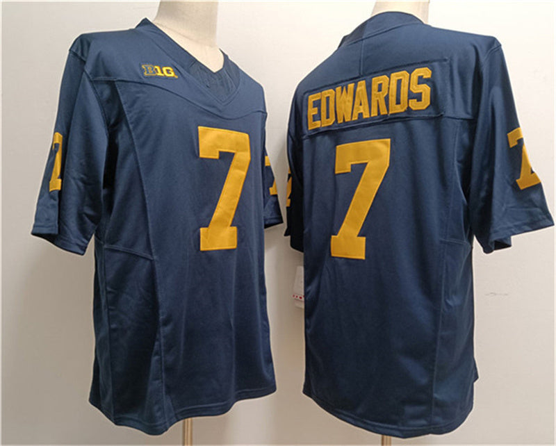 M.Wolverines #7 Donovan Edwards 2023 F.U.S.E.Navy Stitched Jersey College Jerseys - Main View