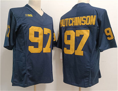 M.Wolverines #97 Aidan Hutchinson 2023 F.U.S.E. Navy Stitched Jersey College Jerseys - Main View