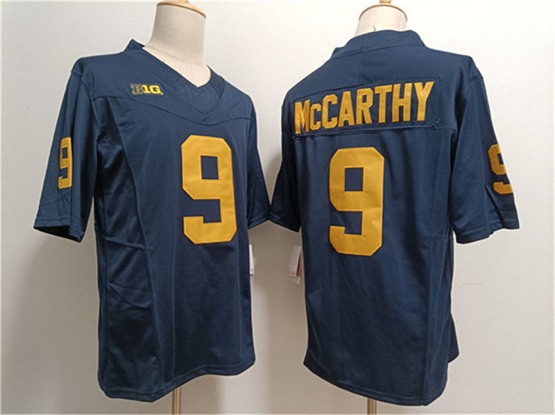 M.Wolverines #9 J.J. McCarthy 2023 F.U.S.E. Navy Stitched Jersey College Jerseys - Main View