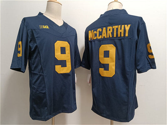 M.Wolverines #9 J.J. McCarthy 2023 F.U.S.E. Navy Stitched Jersey College Jerseys - Main View