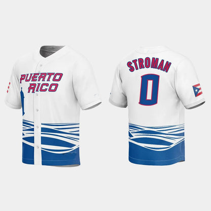 #0 MARCUS STROMAN PUERTO RICO BASEBALL 2023 WORLD BASEBALL CLASSIC JERSEY ¨C WHITE Stitches Baseball Jerseys - Main View
