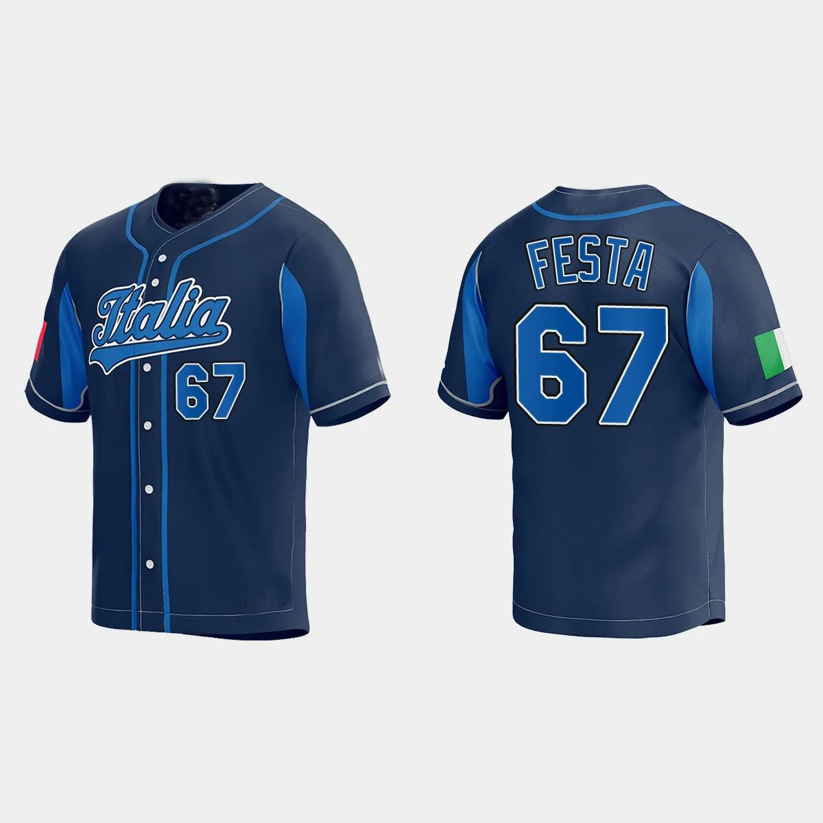 #67 MATT FESTA WORLD BASEBALL CLASSIC 2023 WORLD BASEBALL CLASSIC JERSEY ¨C NAVY Stitches Baseball Jerseys - Main View