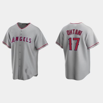 LOS ANGELES ANGELS #17 SHOHEI OHTANI ROAD REPLICA JERSEY - GRAY Stitches Baseball Jerseys