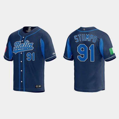 #91 MITCHELL STUMPO WORLD BASEBALL CLASSIC 2023 WORLD BASEBALL CLASSIC JERSEY ¨C NAVY Stitches Baseball Jerseys - Main View
