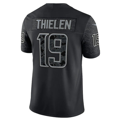MN.Vikings #19 Adam Thielen Black RFLCTV Limited Jersey Stitched American Football Jerseys - Main View