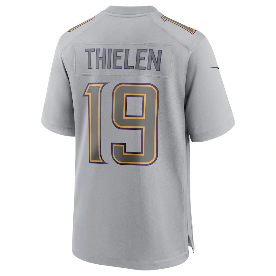 MN.Vikings #19 Adam Thielen Gray Atmosphere Fashion Game Jersey Stitched American Football Jerseys view 2