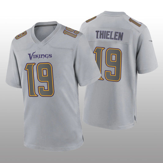 MN.Vikings #19 Adam Thielen Gray Atmosphere Fashion Game Jersey Stitched American Football Jerseys - Main View