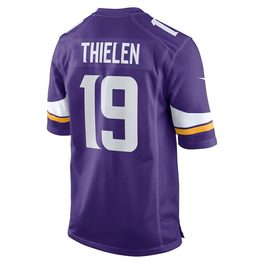 MN.Vikings #19 Adam Thielen Purple Game Jersey Stitched American Football Jerseys - Main View
