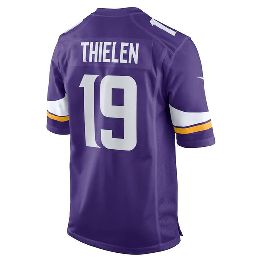 MN.Vikings #19 Adam Thielen Purple Game Jersey Stitched American Football Jerseys - Main View