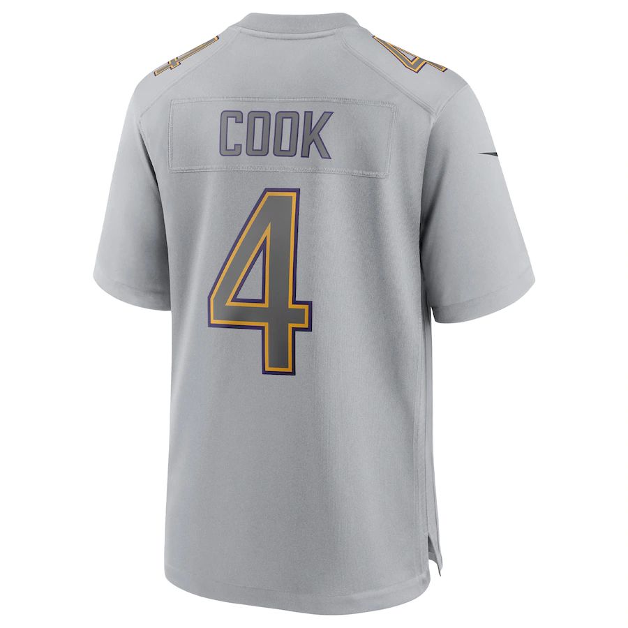 MN.Vikings #4 Dalvin Cook Gray Atmosphere Fashion Game Jersey Stitched American Football Jerseys view 2