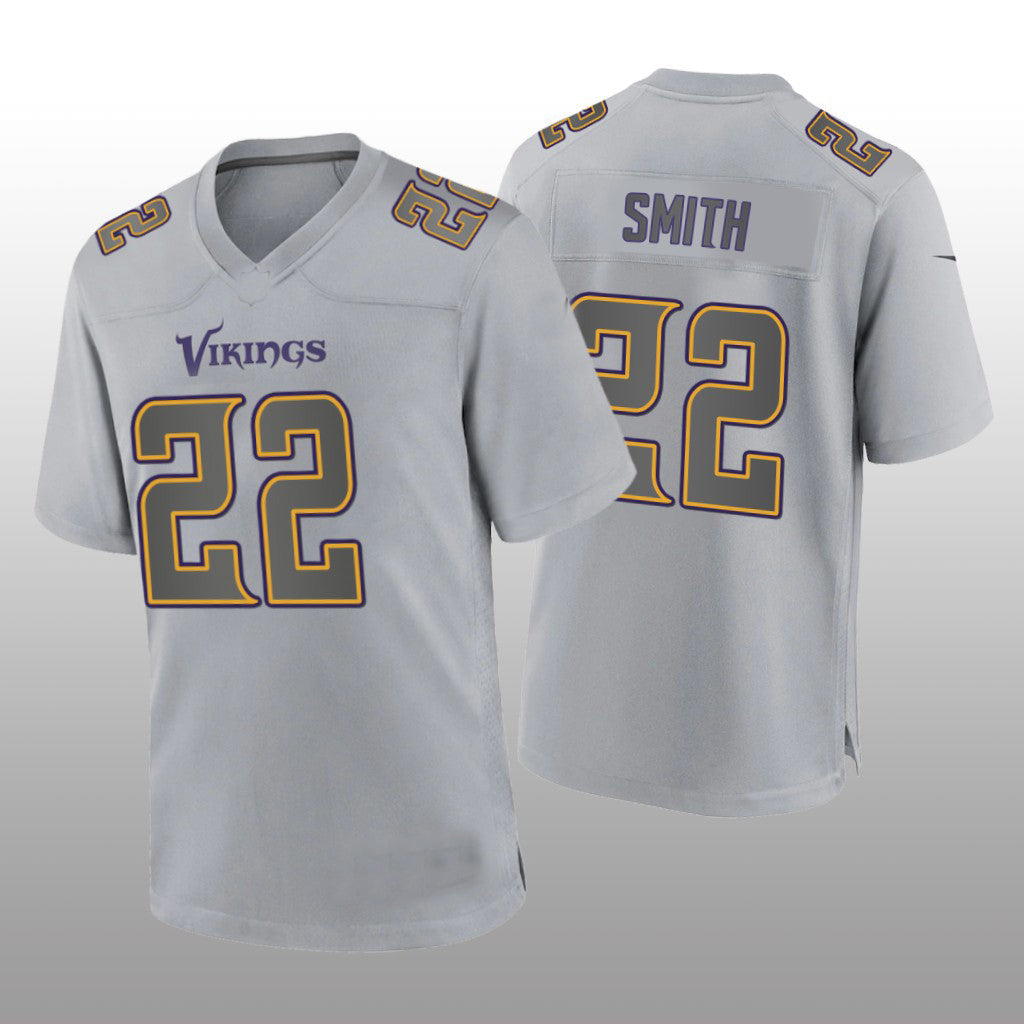 MN.Vikings #22 Harrison Smith Gray Atmosphere Game Jersey Stitched American Football Jerseys - Main View